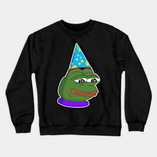 FeelsBirthdayMan - White Outline Crewneck Sweatshirt